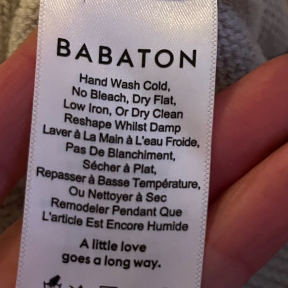 Babaton ecru merino wool boatneck sweater - Picture 6 of 15